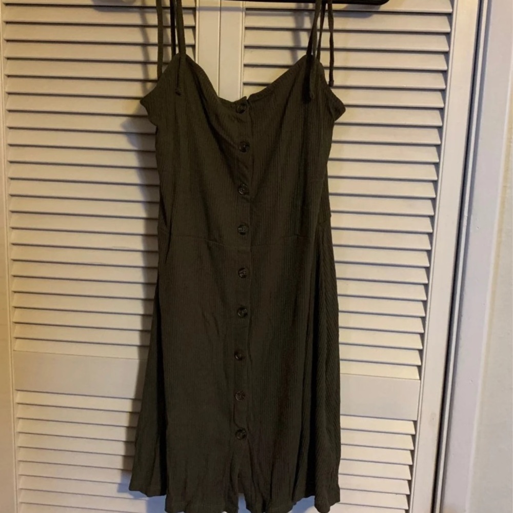 Green Button Dress
